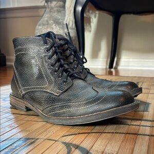 Black Leather Men's Boots